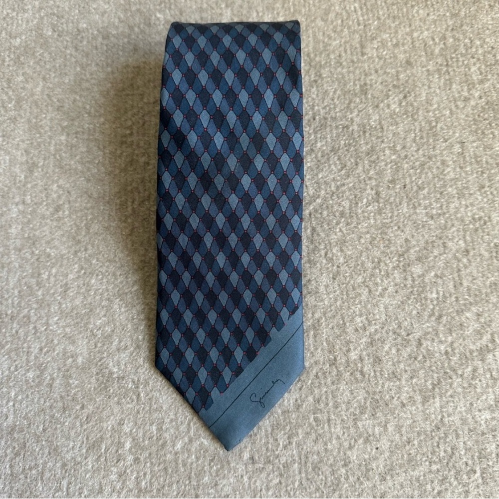 GIVENCHY Vintage Silk Neck Tie Italy~XL - Picture 1 of 4